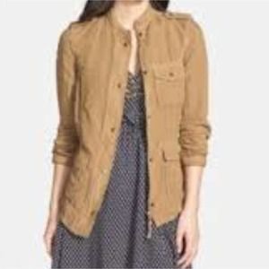 Lucky Brand Utility Cargo Full Zip Linen Jacket XS